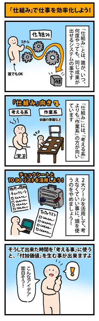 「仕組み」で仕事を効率化しよう！